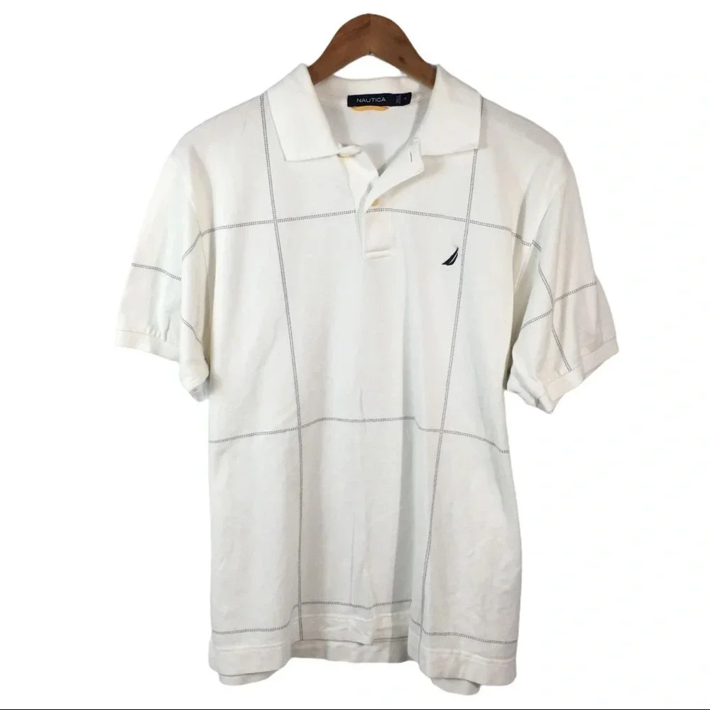 PO403 Nautica Designer Preppy Beach Polo Shirt M